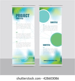 Roll up banner template - presentation design, abstract design