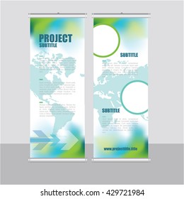 Roll up banner template- presentation design, abstract design