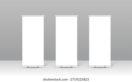 Roll up conjunto de modelos de banner com design de onda abstrata, exposição de stand corporativo moderno para apresentação de negócios, estande de exposição, promoção de marketing, fundo de publicidade. garantindo uma forte presença visual em qualquer configuração ou evento.