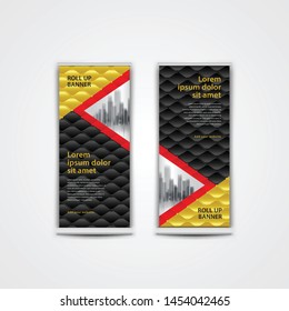 Roll up Banner template, stand design, Modern Exhibition, Banner template, x-banner, pull up, Advertising Trend, events, display, j-flag, business flyer layout, Creative concept