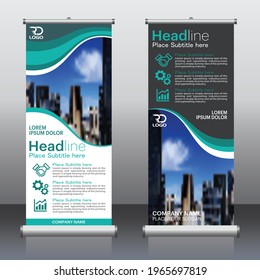 Roll Up Banner, stand design, publicidad, flyer display vector ilustración.