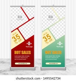 Roll up banner template - stand banner promotion - x banner design - sales promotion - advertising