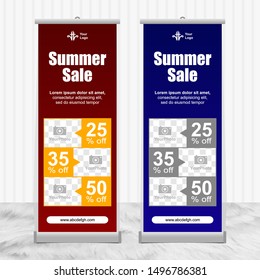 Roll up banner template - stand banner promotion - sales promotion - advertising