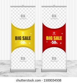 Roll up banner template - stand banner promotion - sales promotion - advertising