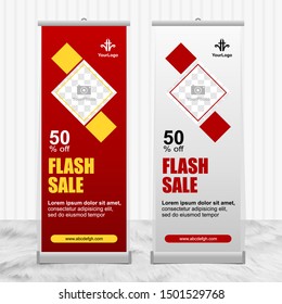 Roll up banner template - stand banner promotion - sales promotion - advertising