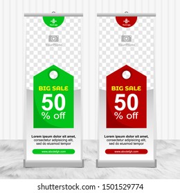 Roll up banner template - stand banner promotion - sales promotion - advertising