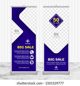 Roll up banner template - stand banner promotion - sales promotion - advertising