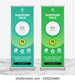 Roll up banner template - stand banner promotion - sales promotion - advertising