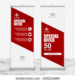 Roll up banner template - stand banner promotion - sales promotion - advertising