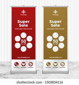 Roll up banner template - stand banner promotion - sales promotion - advertising