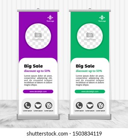 Roll up banner template - stand banner promotion - sales promotion - advertising