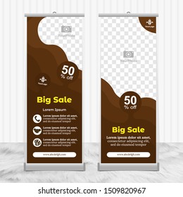 Roll up banner template - stand banner promotion - sales promotion - advertising