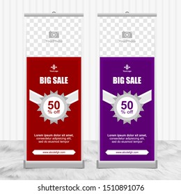Roll up banner template - stand banner promotion - sales promotion - advertising