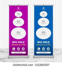 Roll up banner template - stand banner promotion - sales promotion - advertising