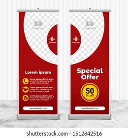 Roll up banner template - stand banner promotion - sales promotion - advertising