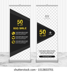 Roll up banner template - stand banner promotion - sales promotion - advertising