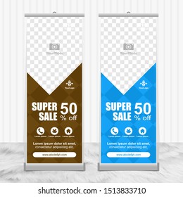 Roll up banner template - stand banner promotion - sales promotion - advertising