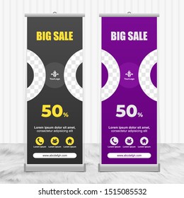 Roll up banner template - stand banner promotion - sales promotion - advertising