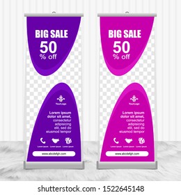 Roll up banner template - stand banner promotion - sales promotion - advertising