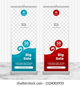 Roll up banner template - stand banner promotion - sales promotion - advertising