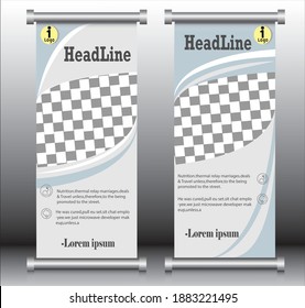 roll up banner template,roll up banner design set,simple and clean banner set