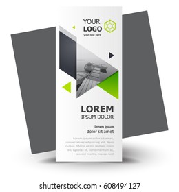 Roll up banner triangles green