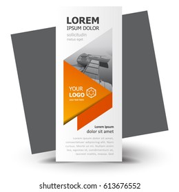 Roll up banner triangles orange color