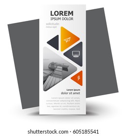 Roll up banner triangles yellow