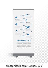 Roll up banner, vector