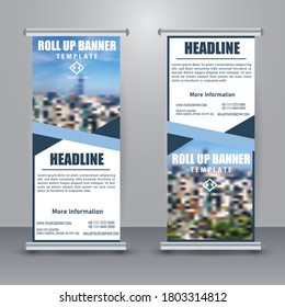 Roll up banner vector design