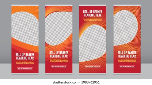 
Roll Up Banner Vector and Line Art,