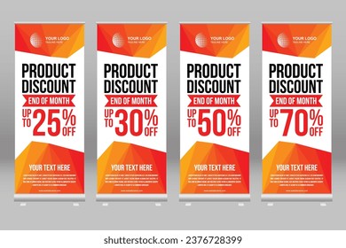 Roll up banner vector for product promotion