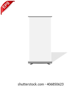 roll up banner, vector roll up stand, isolated roll up display