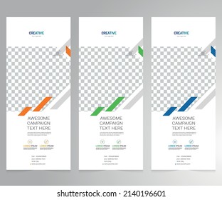 Roll up banner vector template