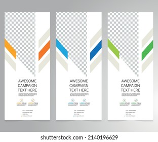 Roll up banner vector template