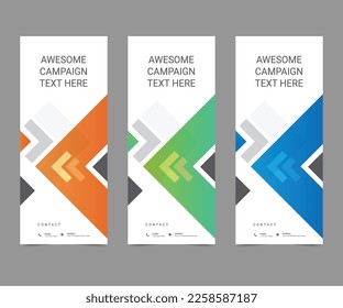 Roll up banner vector template