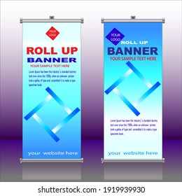roll up banner  vector template design