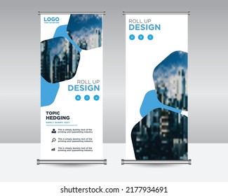 Roll up banner vector template design, modern x-banner and flag-banner advertising. editable vector illustration social media package 