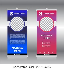 Roll Up Banner Vertical Design Template