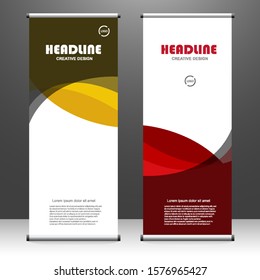 Acumulación vertical de banner. diseño moderno de plantilla, para folletos, negocios, volante, infografías. x-banner y publicidad de banderas. ilustración vectorial