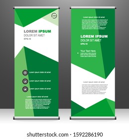 Roll up banner vertical. modern template design, for brochure, business, flyer, infographics. x-banner and flag-banner advertising. vector illustration