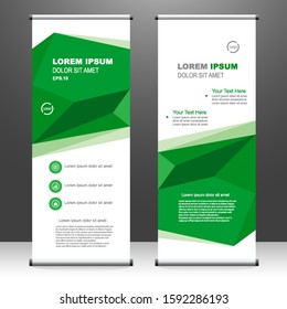 Roll up banner vertical. modern template design, for brochure, business, flyer, infographics. x-banner and flag-banner advertising. vector illustration