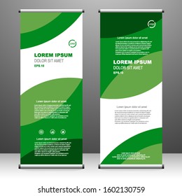 Vertical de Anuncio enrollable. diseño de Plantilla moderno, para folleto, negocios, volante, infografías. publicidad de Anuncio x y Anuncio de bandera. Ilustración vectorial