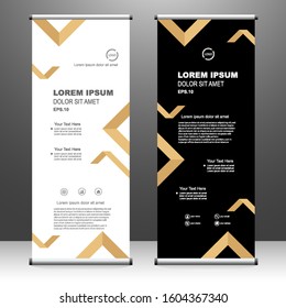 Roll up banner vertical. modern template design, for brochure, business, flyer, infographics. x-banner and flag-banner advertising. vector illustration