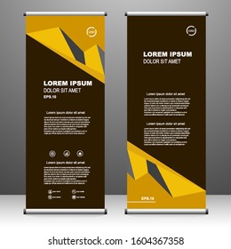 Roll up banner vertical. modern template design, for brochure, business, flyer, infographics. x-banner and flag-banner advertising. vector illustration