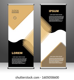 Roll up banner vertical. modern template design, for brochure, business, flyer, infographics. x-banner and flag-banner advertising. vector illustration