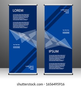 Roll up banner vertical. modern template design, for brochure, business, flyer, infographics. x-banner and flag-banner advertising. vector illustration
