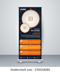 Banner vertikal hochfahren. modernes Vorlagendesign. Werbung für Geschäftsbanner. Vektorillustration
