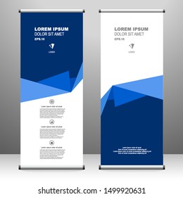 Roll up banner vertical template design, for brochure, business, flyer, infographics. modern x-banner and flag-banner advertising. vector illustration