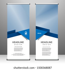 Roll up banner vertical template design, for brochure, business, flyer, infographics. modern x-banner and flag-banner advertising. vector illustration